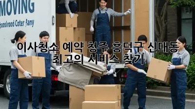 이사청소 예약: 청주 흥덕구 신대동 최고의 서비스 찾기
